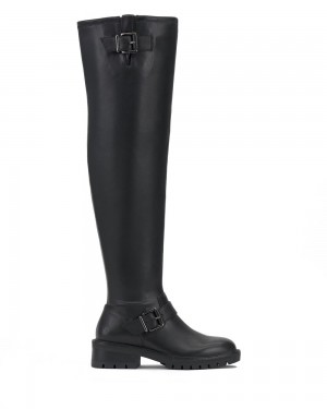 Vince Camuto Abrila Siroke Topanky-Calf Over-The-Knee Boots Damske Čierne | NPVA-71823