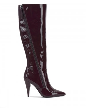 Vince Camuto Alessa Siroke Topanky-Calf Čižmy Nad Kolená Damske Bordove | MIQL-03568