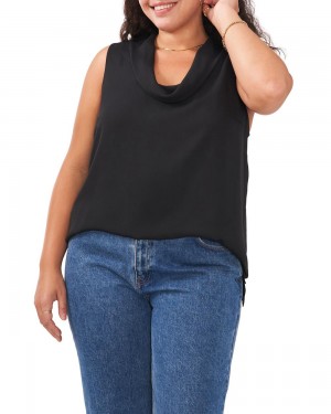 Vince Camuto Bez Rukavov Cowl-Neck (Plus Size) Bluzka Damske Čierne | VQZC-20143