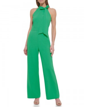 Vince Camuto Bow-Neck Kombineza Damske Zelene | NHTI-59806
