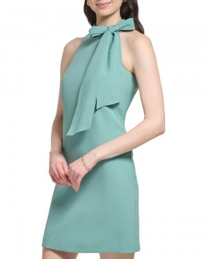 Vince Camuto Bow-Neck Mini Šaty Damske Tyrkysové | LSBM-46928