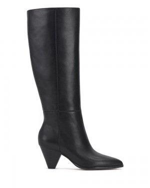 Vince Camuto Buttercup Siroke Topanky-Calf By Up Buttercup Čižmy Nad Kolená Damske Čierne | IABX-75968
