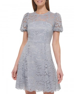Vince Camuto Cipkovane Fit-And-Flare Mini Šaty Damske Siva | VMZI-15976