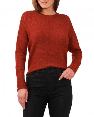 Vince Camuto Crewneck Sveter Damske Červené | LRDU-67301
