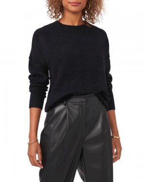 Vince Camuto Crewneck Sveter Damske Čierne | ELUY-08921