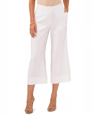 Vince Camuto Cropped Siroke Topanky-Leg Nohavice Damske Biele | ZFAB-14085