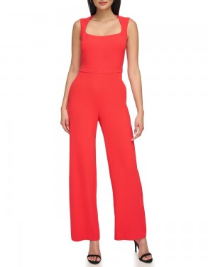 Vince Camuto Cutout-Back Rovno-Leg Kombineza Damske Červené Mango | BMXJ-96872