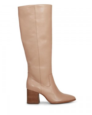 Vince Camuto Evronna Siroke Topanky-Calf Čižmy Nad Kolená Damske Béžové | XFKM-71348