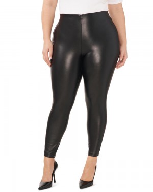 Vince Camuto Faux Kozene Stretch (Plus Size) Nohavice Damske Čierne | ITHS-31548