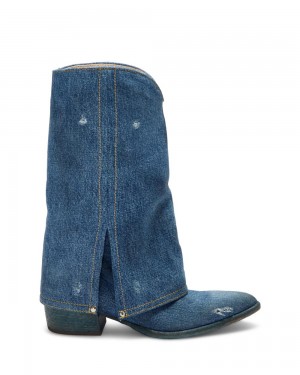 Vince Camuto Franns Kozene Cizmy Damske Modre | TCPU-67549