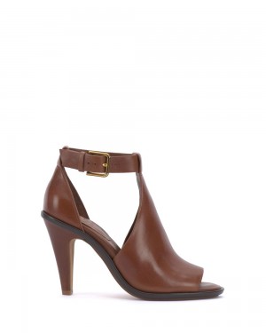 Vince Camuto Frasper Peep Spicou Shootie Sandale Damske Hnede | FLQI-17920