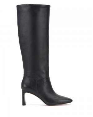Vince Camuto Hersha Siroke Topanky-Calf Vysoke Cizmy Damske Čierne | OXGW-49573
