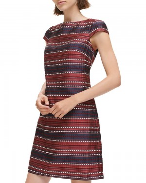 Vince Camuto Jacquard Dash-Pattern Saty Damske Námornícka Modrá | EBGM-05214