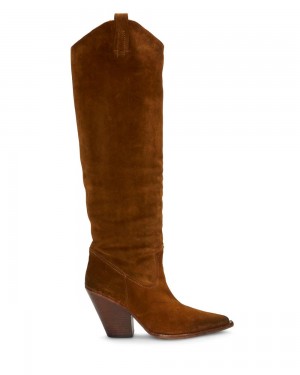 Vince Camuto Jessikah Čižmy Nad Kolená Damske Hnede | RXFT-39561
