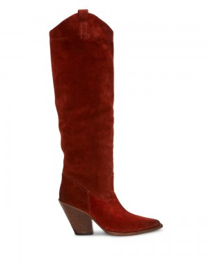 Vince Camuto Jessikah Čižmy Nad Kolená Damske Bordove | ICAW-21903