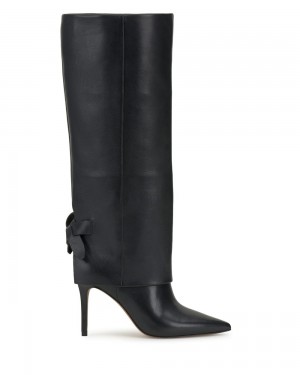 Vince Camuto Kammitie Kozene Cizmy Damske Čierne | BEDO-90184