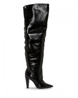 Vince Camuto Minnada Extra Siroke Topanky-Calf Over-The-Knee Boots Damske Čierne | MEKT-54906