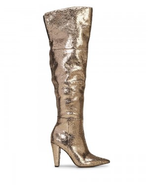 Vince Camuto Minnada Over-The-Knee Boots Damske Zlate | LIGU-53147