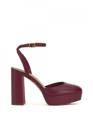 Vince Camuto Patrissya Topanky Na Platforme Damske Červené | KJOG-40291