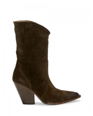 Vince Camuto Pattia Kozene Cizmy Damske Hnede | XFBW-34518