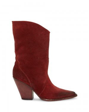 Vince Camuto Pattia Kozene Cizmy Damske Bordove | VLHD-01746