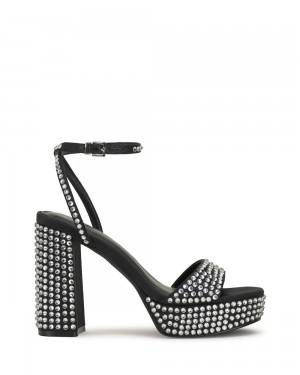 Vince Camuto Pendrys Platforme Heel Topanky Na Platforme Damske Čierne | VQLE-65473
