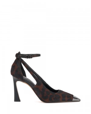 Vince Camuto Sachel Podpätky Damske Tmavo Leopardie | IJNK-96387
