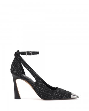 Vince Camuto Sachel Podpätky Damske Čierne Strieborne | ZRAX-96270