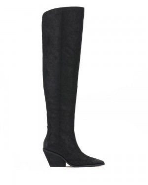 Vince Camuto Shaharla Siroke Topanky-Calf Over-The-Knee Boots Damske Čierne | XWMH-28307