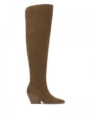 Vince Camuto Shaharla Siroke Topanky-Calf Over-The-Knee Boots Damske Hnede | HQAS-52634
