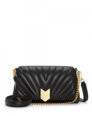 Vince Camuto Theon Flap Crossbody Kabelka Damske Čierne | DTUX-81253