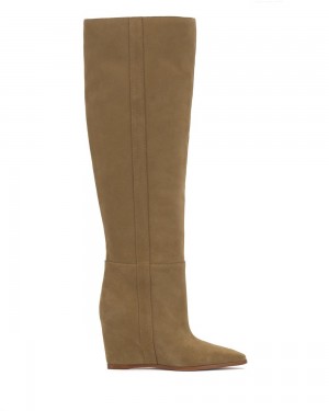Vince Camuto Tiasie Siroke Topanky-Calf Vysoke Cizmy Damske Hnede | EGCA-98062