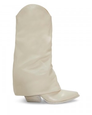 Vince Camuto Violete Siroke Topanky-Calf Čižmy Nad Kolená Damske Biele | JERV-59487