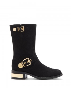 Vince Camuto Winchell Moto Kozene Cizmy Damske Čierne | AXUJ-64821