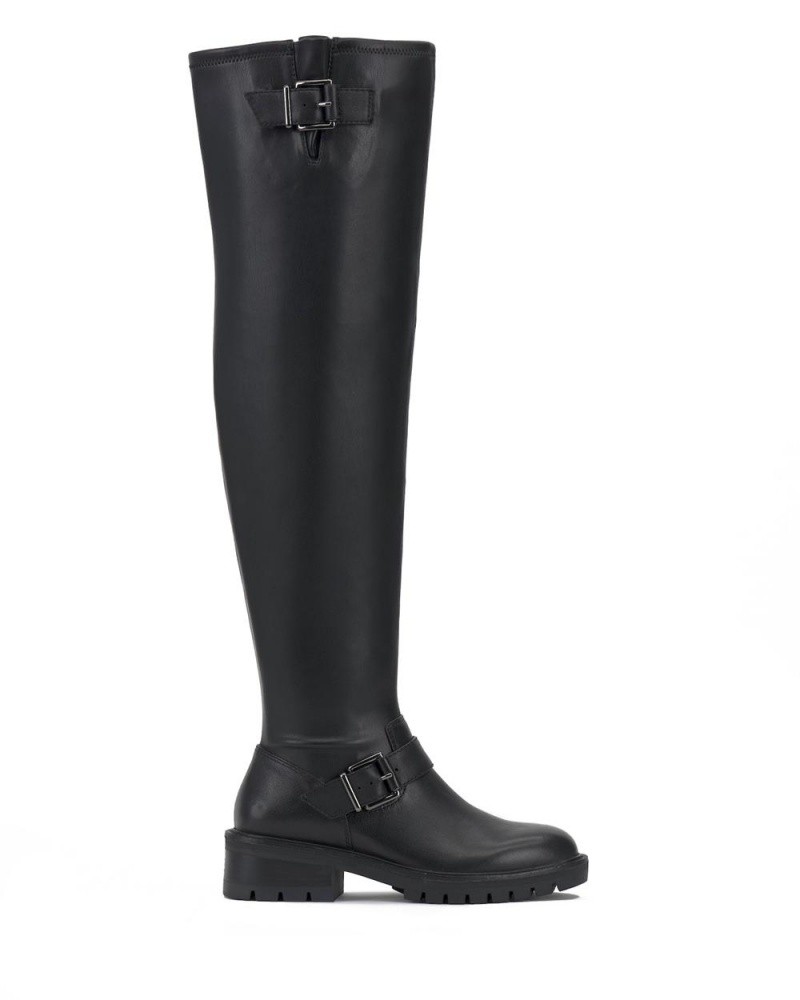 Vince Camuto Abrila Siroke Topanky-Calf Over-The-Knee Boots Damske Čierne | NPVA-71823