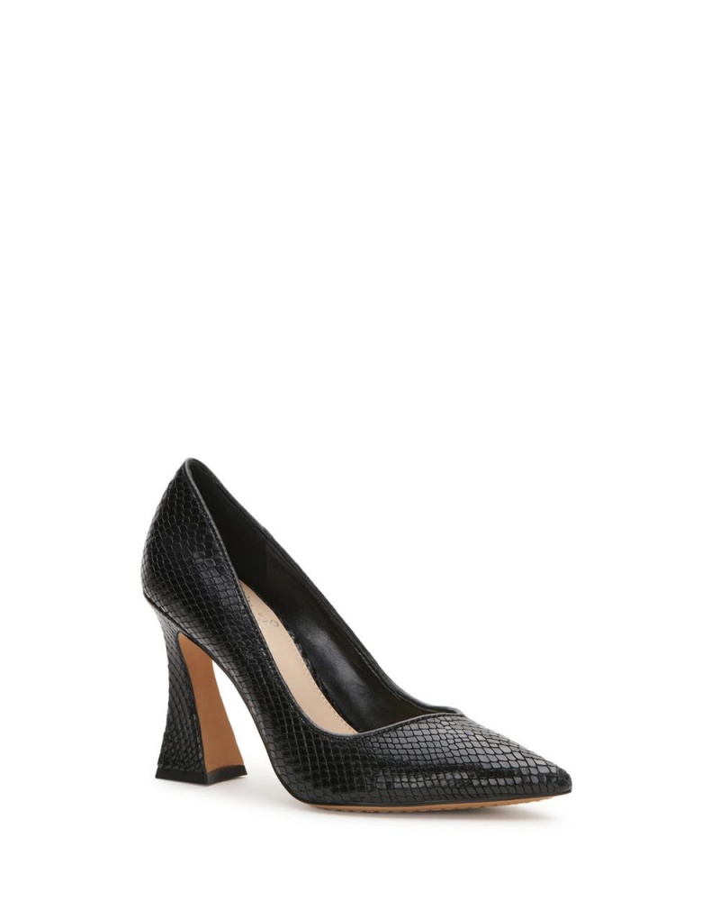 Vince Camuto Akenta Podpätky Damske Čierne Had | QTUZ-30765
