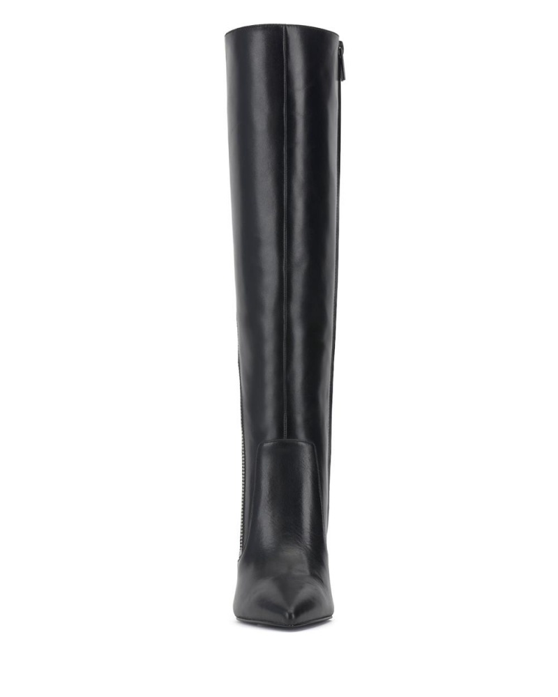 Vince Camuto Alessa Siroke Topanky-Calf Čižmy Nad Kolená Damske Čierne | PYNM-30689