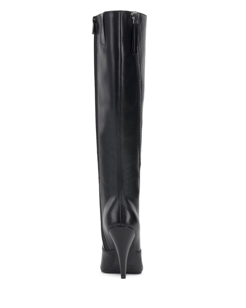 Vince Camuto Alessa Siroke Topanky-Calf Čižmy Nad Kolená Damske Čierne | PYNM-30689