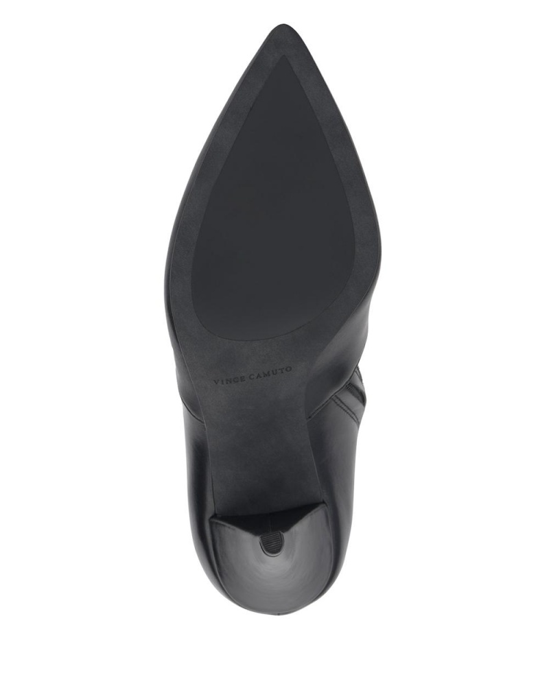 Vince Camuto Alessa Siroke Topanky-Calf Čižmy Nad Kolená Damske Čierne | PYNM-30689