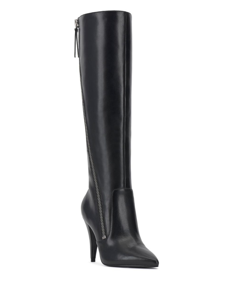 Vince Camuto Alessa Siroke Topanky-Calf Čižmy Nad Kolená Damske Čierne | PYNM-30689