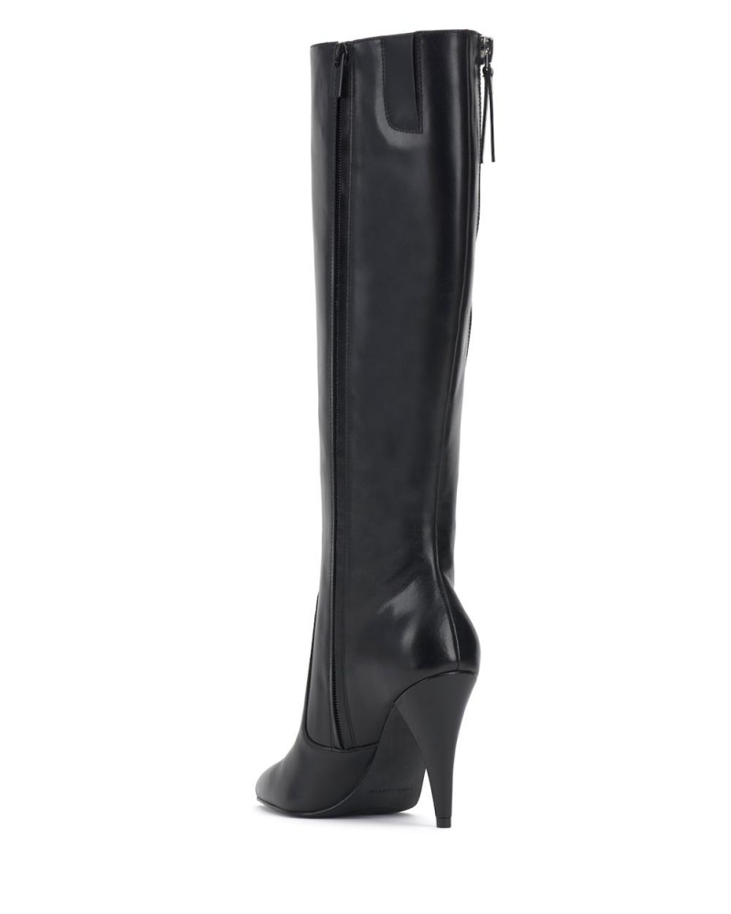 Vince Camuto Alessa Siroke Topanky-Calf Čižmy Nad Kolená Damske Čierne | PYNM-30689