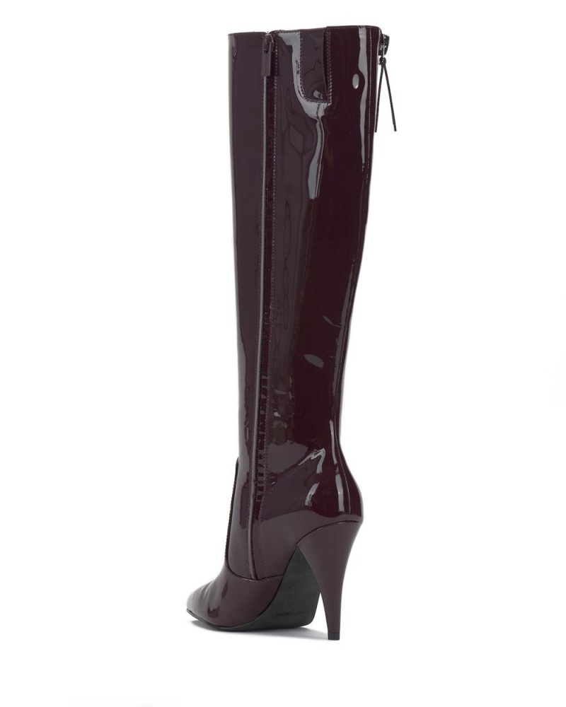 Vince Camuto Alessa Siroke Topanky-Calf Čižmy Nad Kolená Damske Bordove | MIQL-03568