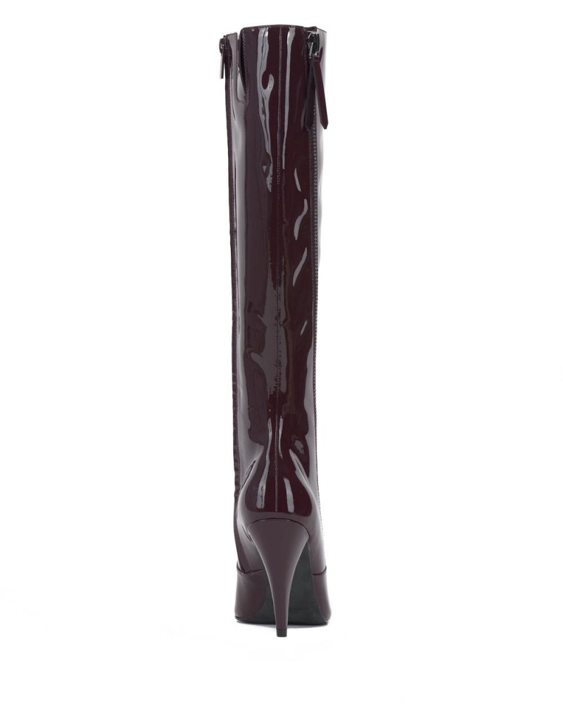 Vince Camuto Alessa Siroke Topanky-Calf Čižmy Nad Kolená Damske Bordove | MIQL-03568