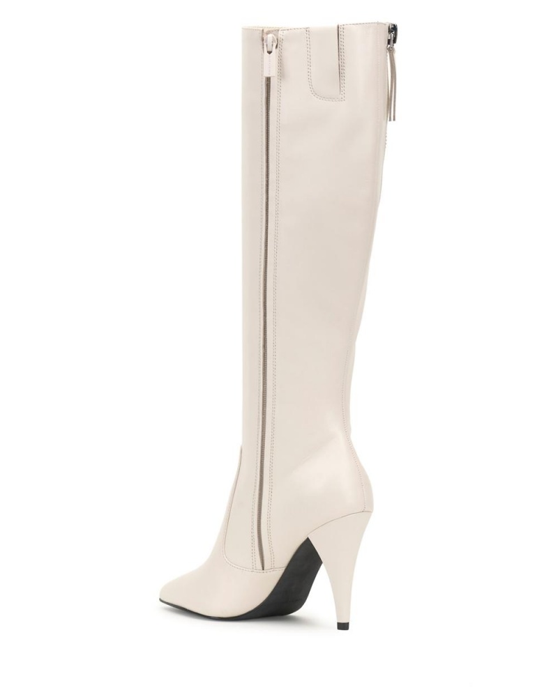 Vince Camuto Alessa Siroke Topanky-Calf Čižmy Nad Kolená Damske Krém Biele | JIFQ-51836