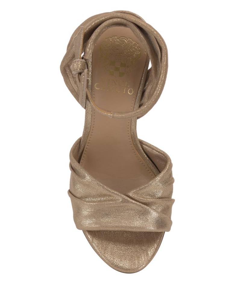 Vince Camuto Anyria Heel Sandale Damske Zlate | WMUA-31475