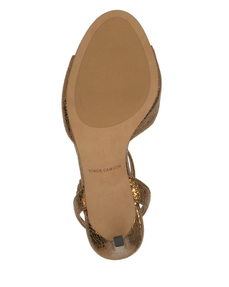 Vince Camuto Arilene Heel Sandale Damske Zlate | LJUD-42801