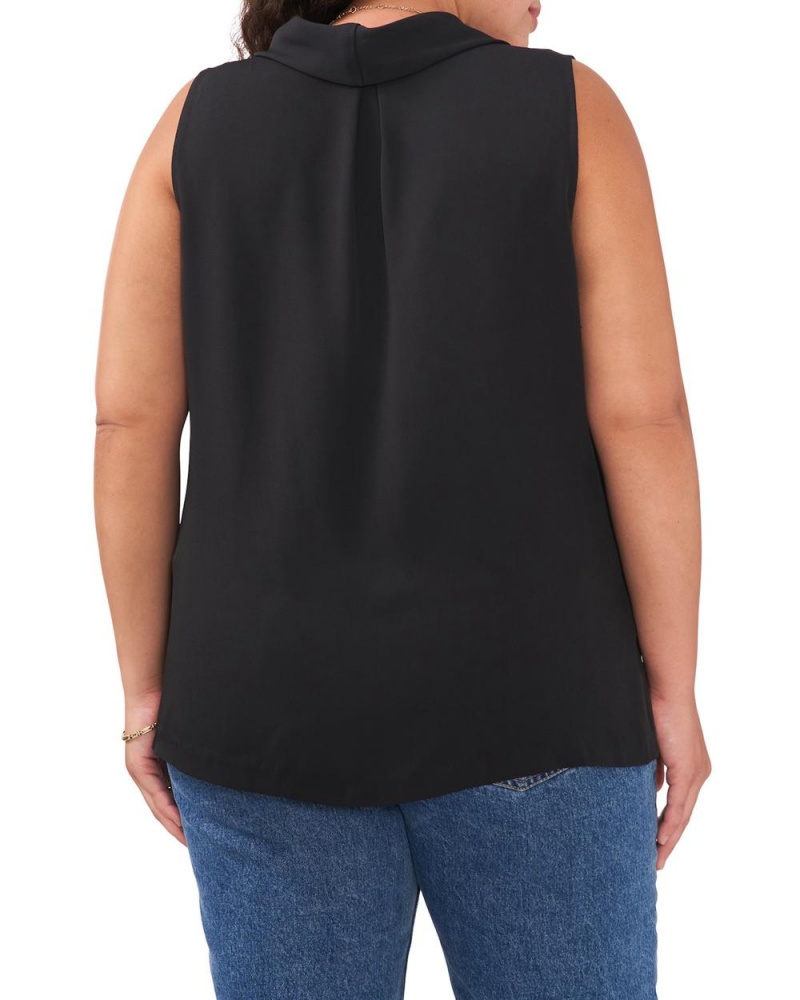 Vince Camuto Bez Rukavov Cowl-Neck (Plus Size) Bluzka Damske Čierne | VQZC-20143