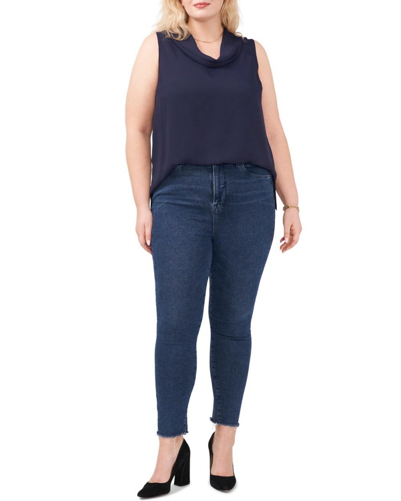 Vince Camuto Bez Rukavov Cowl-Neck (Plus Size) Bluzka Damske Čierne | VQZC-20143