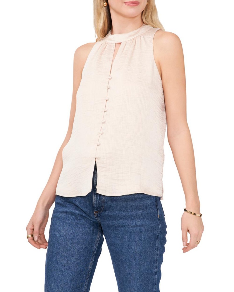 Vince Camuto Bez Rukavov Keyhole Bluzka Damske Biele | FNPO-46318