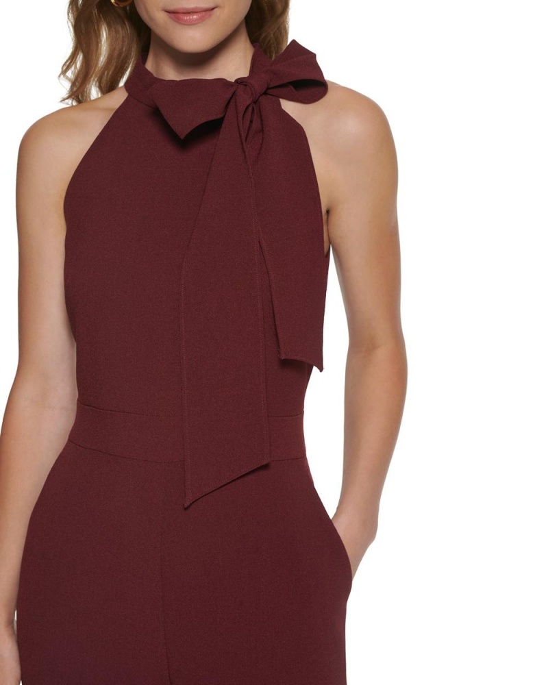 Vince Camuto Bow-Neck Halter Kombineza Damske Bordove | KSDJ-13629